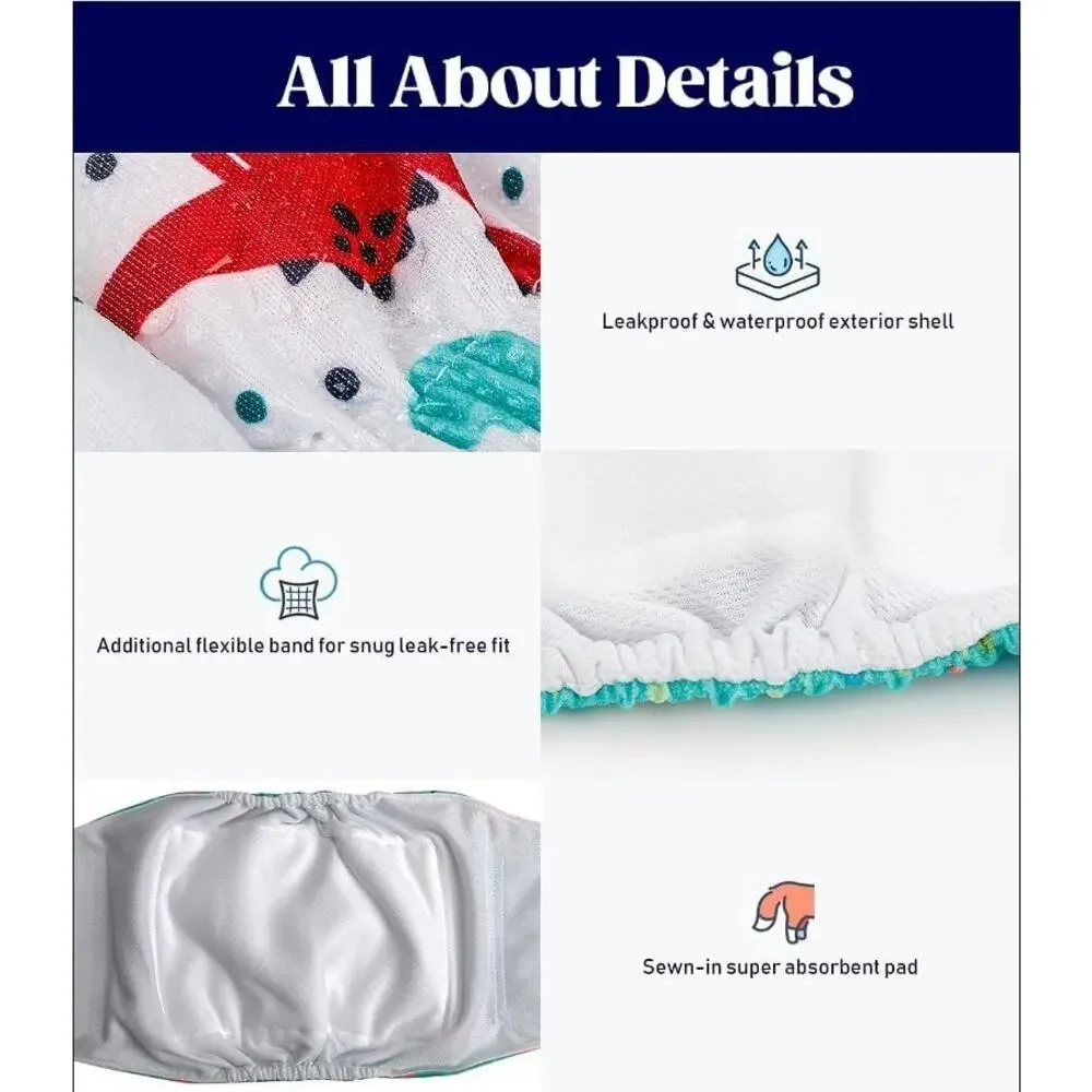 BRAND NEW ~ Set/ 3 Pet Reusable Diapers Washable Belly Bands Wraps Male Dogs XXL